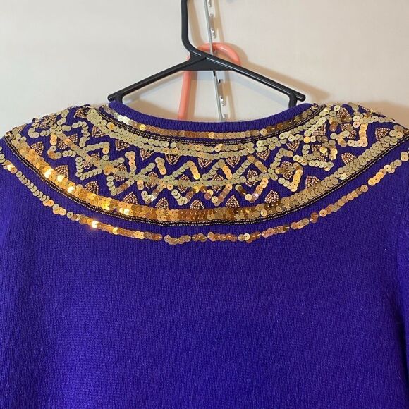 NWOT 2 pc. Silk and Angora Rabbit Very Embellished Outlander Sweater and Skirt - Picture 3 of 8